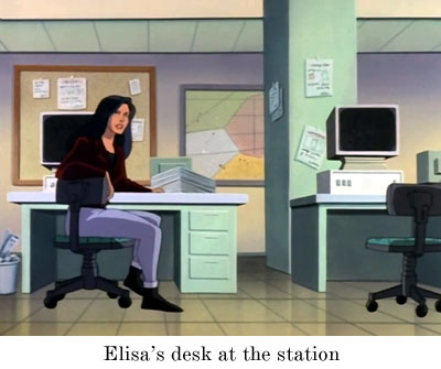 Elisa's desk at the station